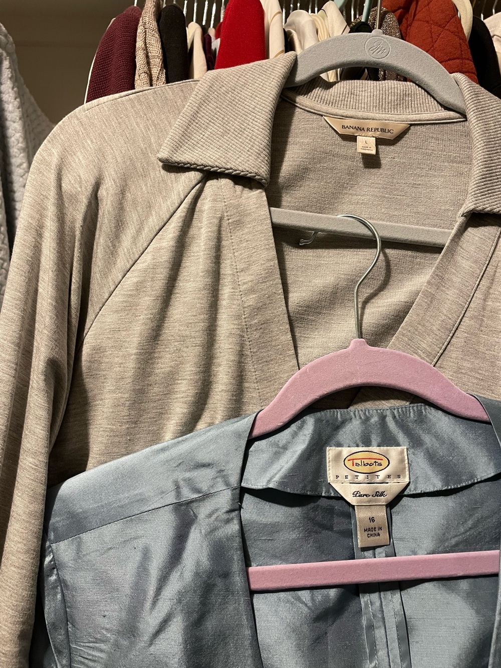 Silk Talbots Blue-Gray Short Jacket - Picture 9 of 9